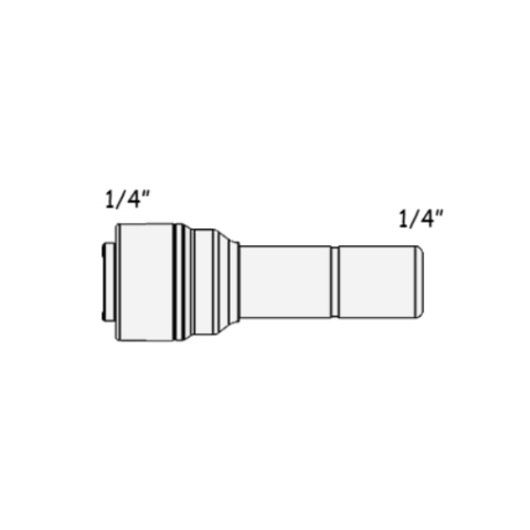 Фітинг прямий ITiGER 1801-A 1/4" - 1/4" (трубка-стрижень)