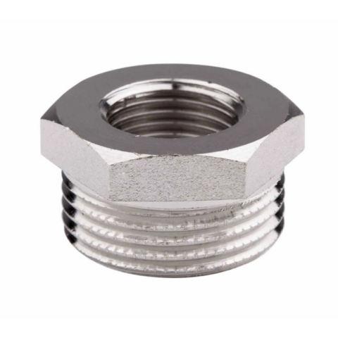 Футорка SD Forte SF374156 1/2"х3/4" никелированный (наружная резьба - внутр.резьба)