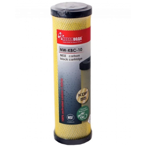 Картридж із брикетованого кокосового вугілля Нова Вода NW-KBC-10-10 (2,5"х10")