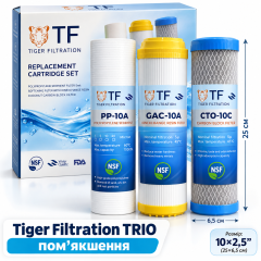 Комплект картриджів Tiger Filtration TRIO помʼякшення