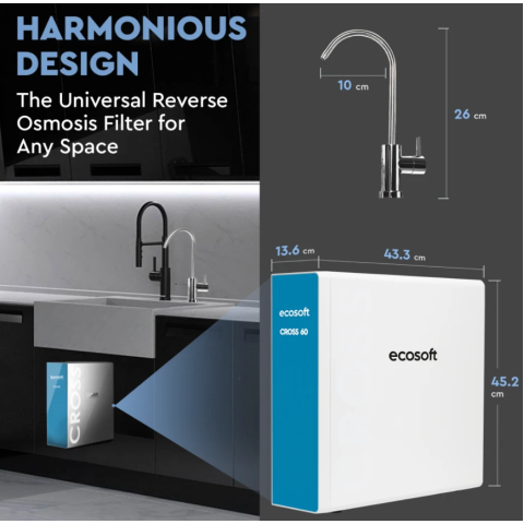 Компактний розумний фільтр зворотного осмосу CROSS60 (MO3400PECO)