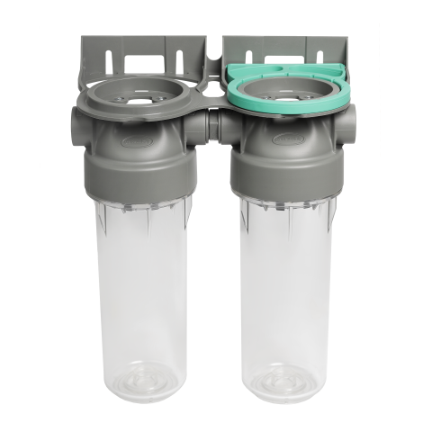 Колба фільтра прозора 2P DUPLEX РЕТ для холодної води Ecosoft 3/4" (made in Italy) FDPP2P0130/G118