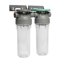 Колба фільтра прозора 2P DUPLEX РЕТ для холодної води Ecosoft 3/4" (made in Italy) FDPP2P0130/G118