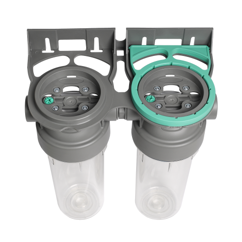 Колба фільтра прозора 2P DUPLEX РЕТ для холодної води Ecosoft 3/4" (made in Italy) FDPP2P0130/G118