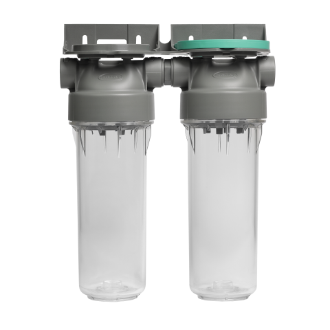 Колба фільтра прозора 2P DUPLEX РЕТ для холодної води Ecosoft 3/4" (made in Italy) FDPP2P0130/G118