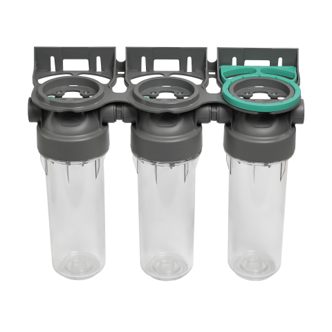 Колба фільтра прозора 2P TRIPLEX РЕТ для холодної води Ecosoft 3/4" FTPP2P0130/G118