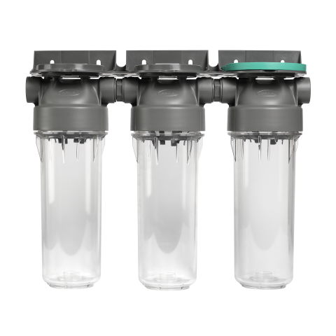 Колба фільтра прозора 2P TRIPLEX РЕТ для холодної води Ecosoft 3/4" FTPP2P0130/G118