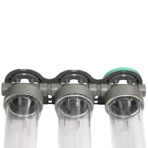 Колба фільтра прозора 2P TRIPLEX РЕТ для холодної води Ecosoft 3/4" FTPP2P0130/G118