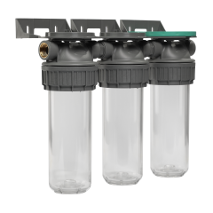 Колба фільтра прозора 3P TRIPLEX РЕТ для холодної води Ecosoft 3/4" (made in Italy) FTPP3P0130/G118 