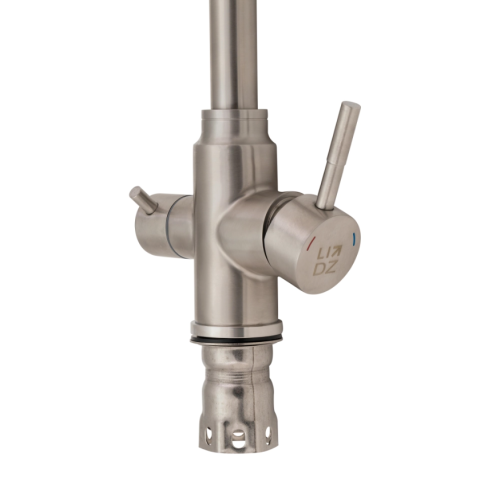 Змішувач для кухні Lidz Aria 020F1(k35)12 32 020F-13 Nickel (під осмос та хол/гор. воду)