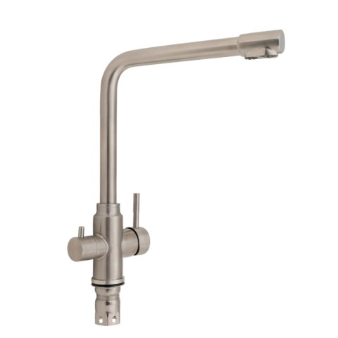 Змішувач для кухні Lidz Aria 020F1(k35)12 32 020F-13 Nickel (під осмос та хол/гор. воду)