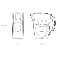 Фільтр-глечик Аквафор Джаспер 2,8 л (чорний)