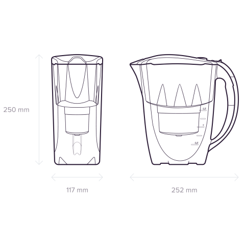 Фільтр-глечик Аквафор Джаспер 2,8 л (чорний)
