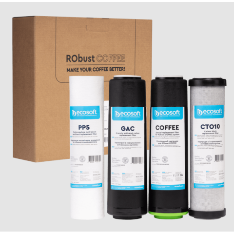 Комплект картриджей 1-2-3-4 Ecosoft для фильтра RObust PRO CHVROBUSTCOFFEE (CHVROBUSTPRO)
