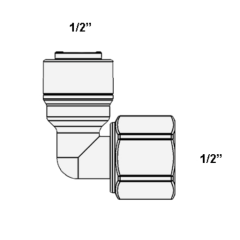 Фітинг кутовий ITiGER 1815-К 1/2" - 1/2" (трубка-внутрішнє різьблення)