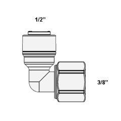 Фітинг кутовий ITiGER 1815-N 1/2" - 3/8" (трубка-внутрішнє різьблення)