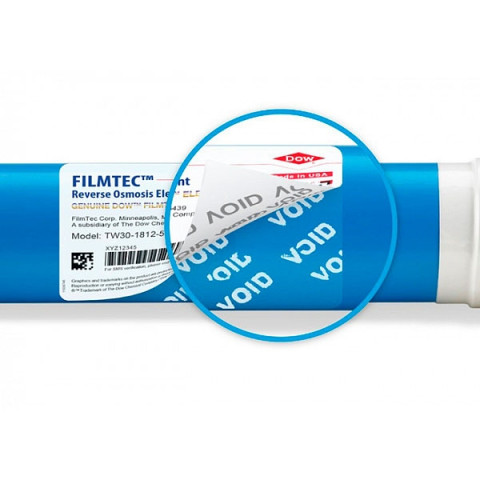 Мембрана обратноосмотическая DOW FILMTEC™ TW30-1812-50HR (в новом дизайне, с проверочным кодом)