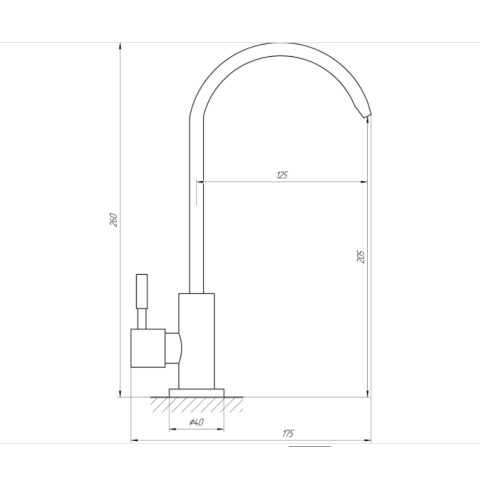Кран для обратного осмоса Globus Lux ALPEN SBT1-55M-BB