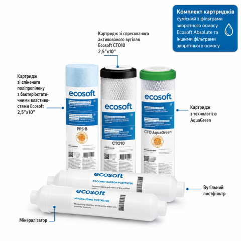 Комплект картриджей Ecosoft Absolute "6 месяцев" (CHV5ECOABS)