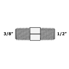 Фітинг прямий 2810-L / CC-3-4W-D 3/8"-1/2" (різьблення-різьблення)