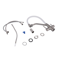 Змішувач для кухні Lidz Aria 020F3 White/Nickel (під осмос та хол/гор. воду)