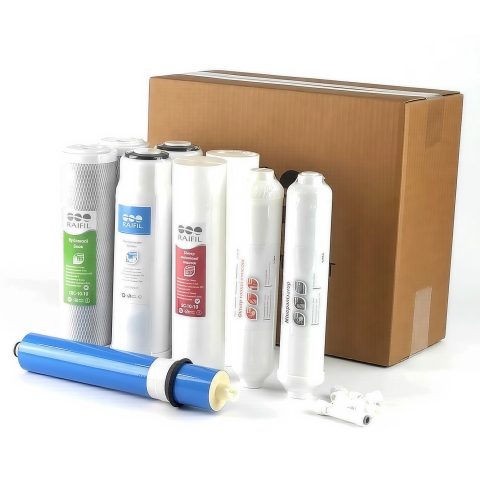 Годовой комплект картриджей Raifil Grando 6 с мембраной 75 GAL (SC, GAC, CBC, IL-C, IL-M, RO75)