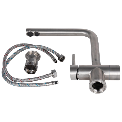 Змішувач для кухні Lidz Aria 020F1 (k35) LDARI020F1NKS43359 Nickel (під осмос та хол/гор. воду)