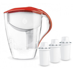 Фильтр кувшин DAFI ASTRA Classic 3,0 л. красный + 3 картриджа DAFI Classic