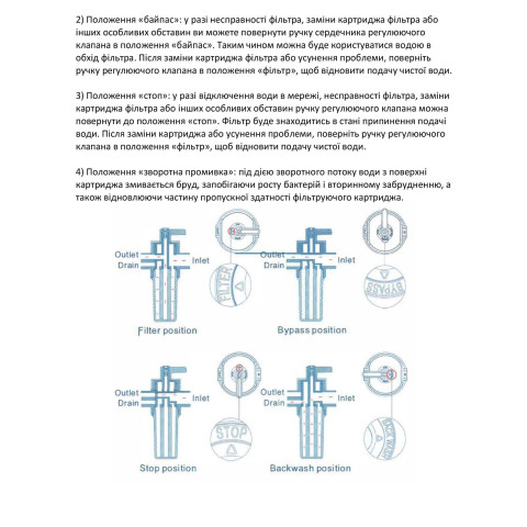 Корпус фільтра Raifil VA10M BB10 1" з функцією промивання