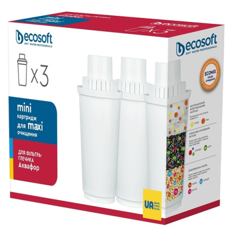 Картридж ECOSOFT для фільтрів-глечиків Аквафор 3 шт (CRVK3AQRECO)