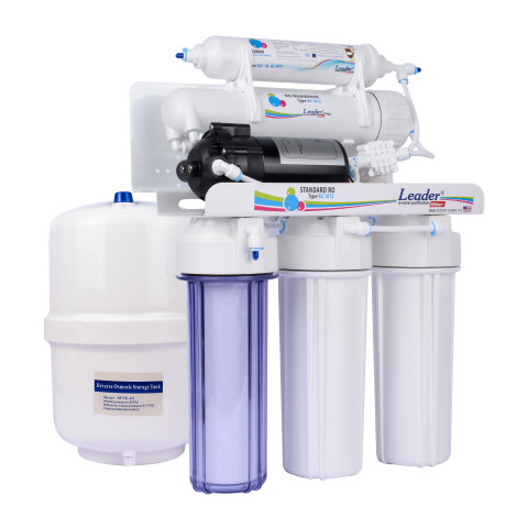Фильтр с обратным осмосом Leader Standart RO-5P МТ16 (с помпой)