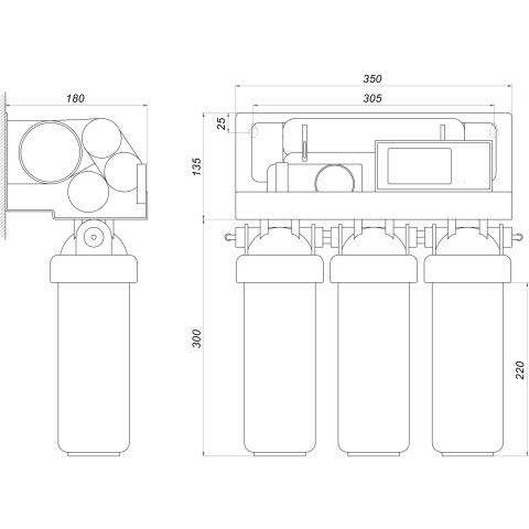 Фільтр зворотного осмосу OasisPro RO-6P з насосом