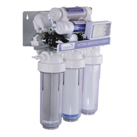 Фільтр зворотного осмосу OasisPro RO-6P з насосом та контролером