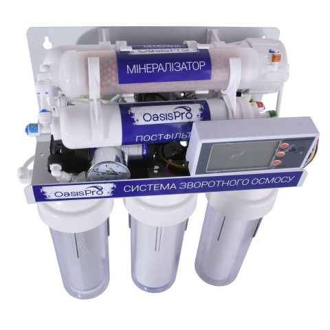 Фільтр зворотного осмосу OasisPro RO-6P з насосом та контролером