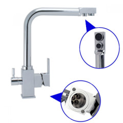Смеситель для кухни Raifil DF-090 под осмос и холл/гор. воду