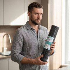 Картридж вугільний AquaMarine DIAMOND 20BB для видалення сірководню та заліза (Big Blue 20)