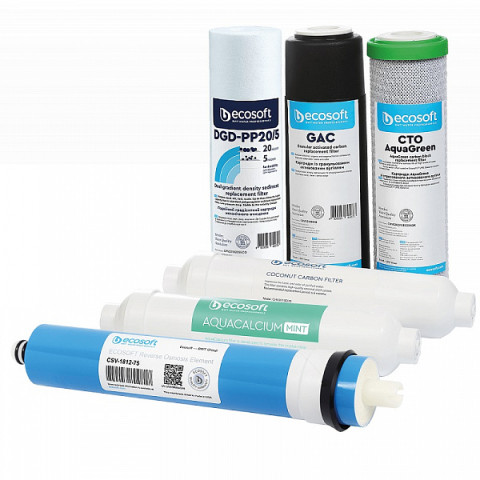Комплект картриджів Ecosoft P'URE AquaCalcium Mint ''12 місяців'' CHV6PUREMAC