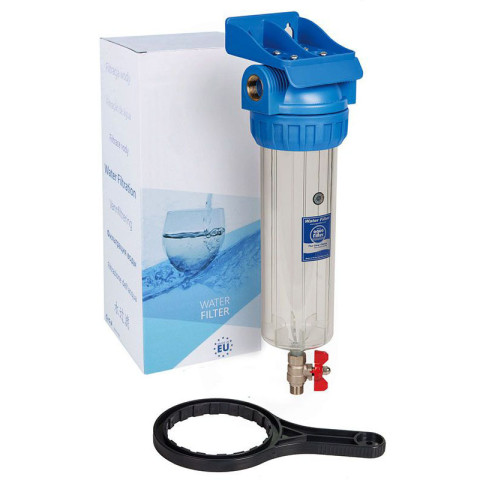 Фільтр магістральний Aquafilter FHPR1-3V_R, 1" (трехелементний) зі спусковим клапаном
