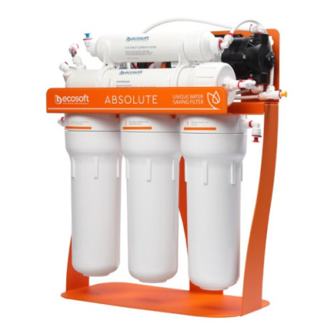 Фильтр с обратным осмосом Ecosoft Absolute (MO575PSECO) с помпой на станине
