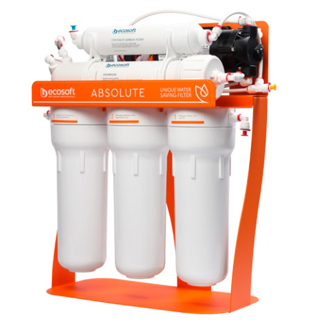 Фильтр с обратным осмосом Ecosoft Absolute (MO575PSECO) с помпой на станине