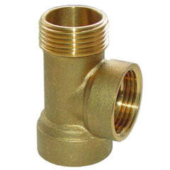 Штуцер трехвыводной Italtecnica 1" (тройник) 84 мм, латунь