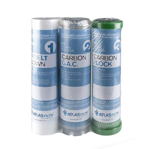 Комплект картриджів Atlas Filtri 1-2-3 (посилений хлором) без коробки