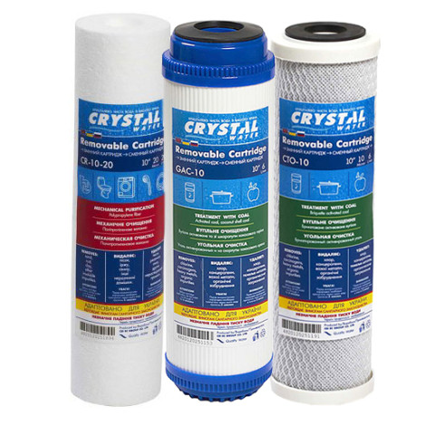 Комплект трьох картриджів Crystal