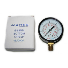 Манометр радіальний Maitec 3P (0 - 10) 63 мм, 1/4"
