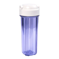 Корпус фильтра прозрачный AquaLine 10" + белая плоская крышка