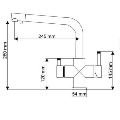Змішувач трьохпозиційний Aquafilter FXFCH 13-3-M