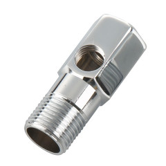 Подключение к водопроводу AD-4BC-3W (адаптер) 1/2"-1/4"-1/2" (резьба наружная-резьба внутренняя-резьба внутренняя) 