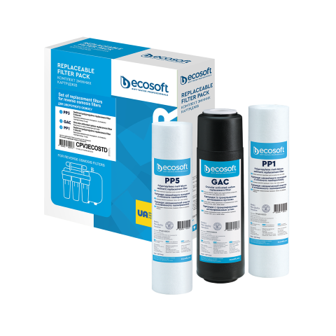 Комплект картриджів Ecosoft 1-2-3 (осмос) (CPV3ECOSTD)