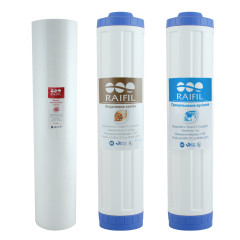 Комплект картриджів Big Blue 20" Raifil IRON-UDF (знезалізнення)