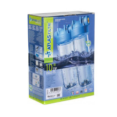 Корпуса магистрального фильтра Atlas Filtri DUPLEX PLUS 3P 3/4" 10" AFO SX TS (RA112T411)